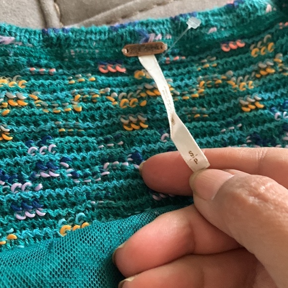 Free People Heartbeat crop Rachelle Knit Sleeveless Y2K baby tee baby doll tank - Picture 7 of 7